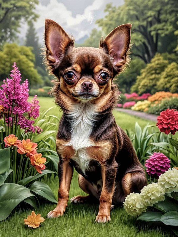 Chihuahua Dog Portrait Paintings