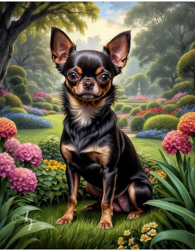 Chihuahua Dog Portrait Paintings