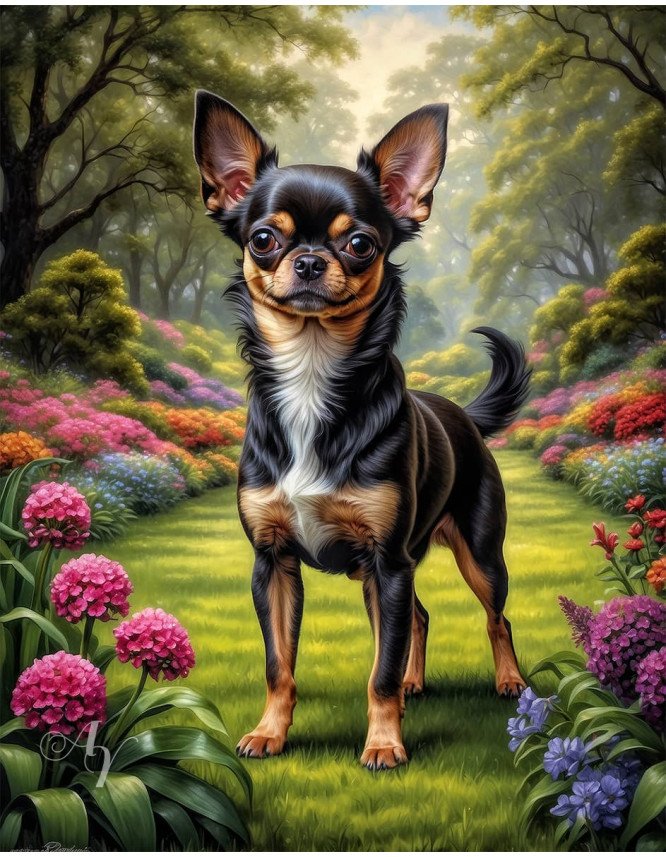 Chihuahua Dog Portrait Paintings