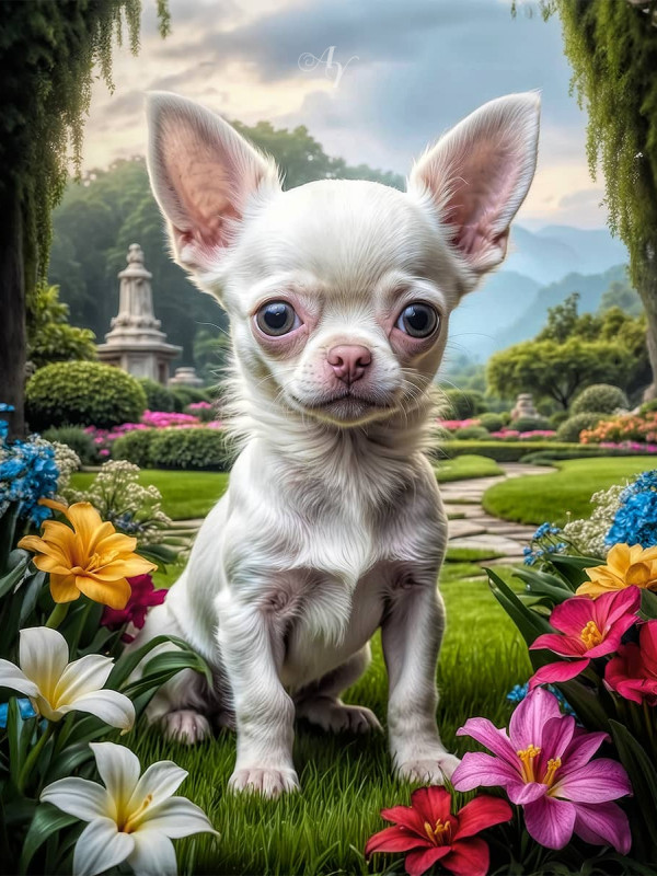 Chihuahua Puppy Portrait Paintings