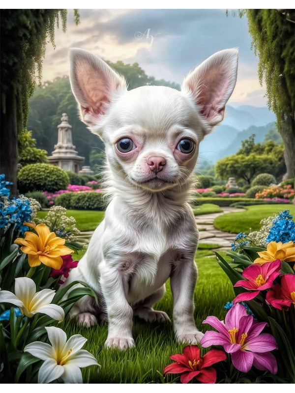 Chihuahua Puppy Portrait Paintings