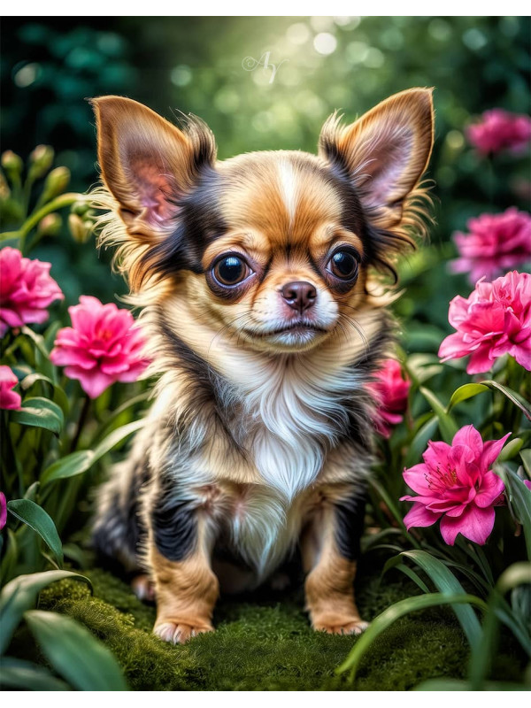 Chihuahua Puppy Portrait Paintings