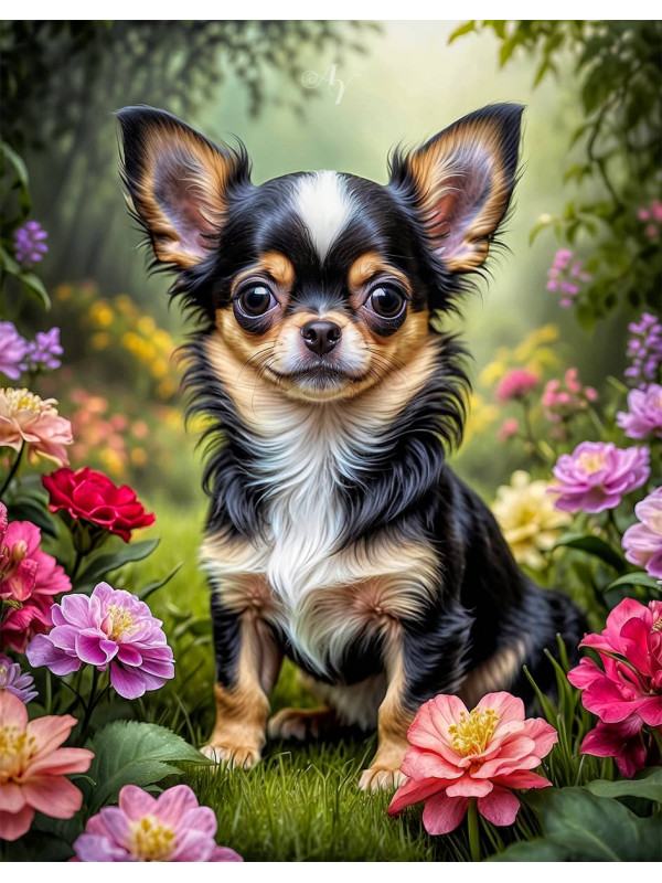 Chihuahua Puppy Portrait Paintings