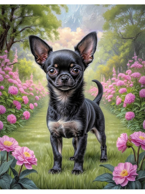 Chihuahua Puppy Portrait Paintings
