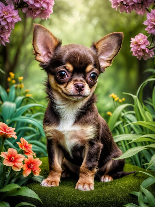 Chihuahua Puppy Portrait Paintings