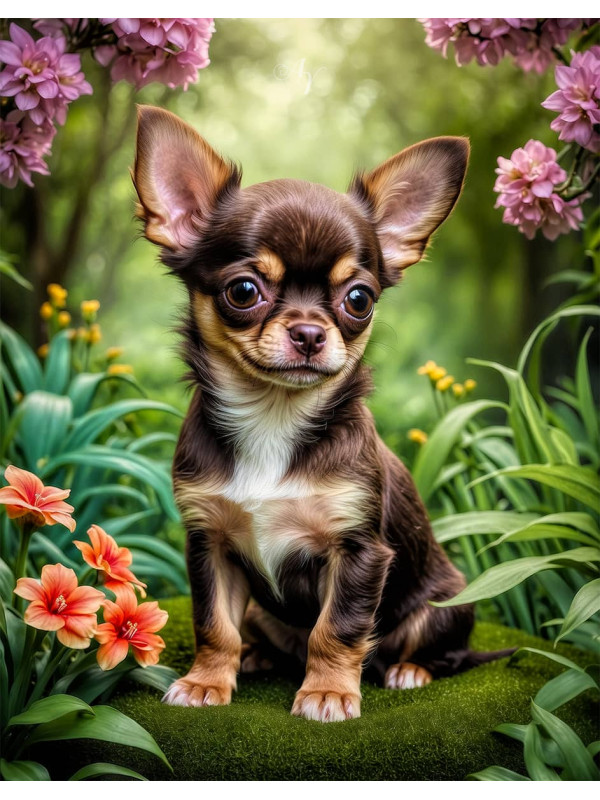 Chihuahua Puppy Portrait Paintings