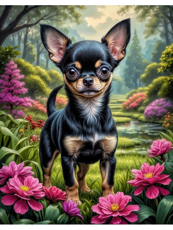 Chihuahua Puppy Portrait Paintings