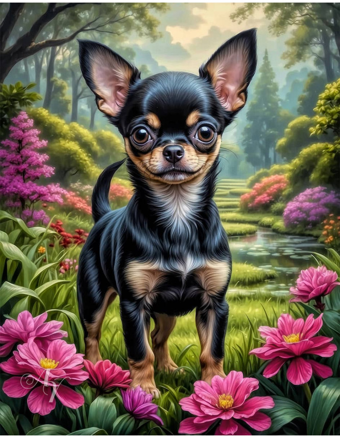 Chihuahua Puppy Portrait Paintings