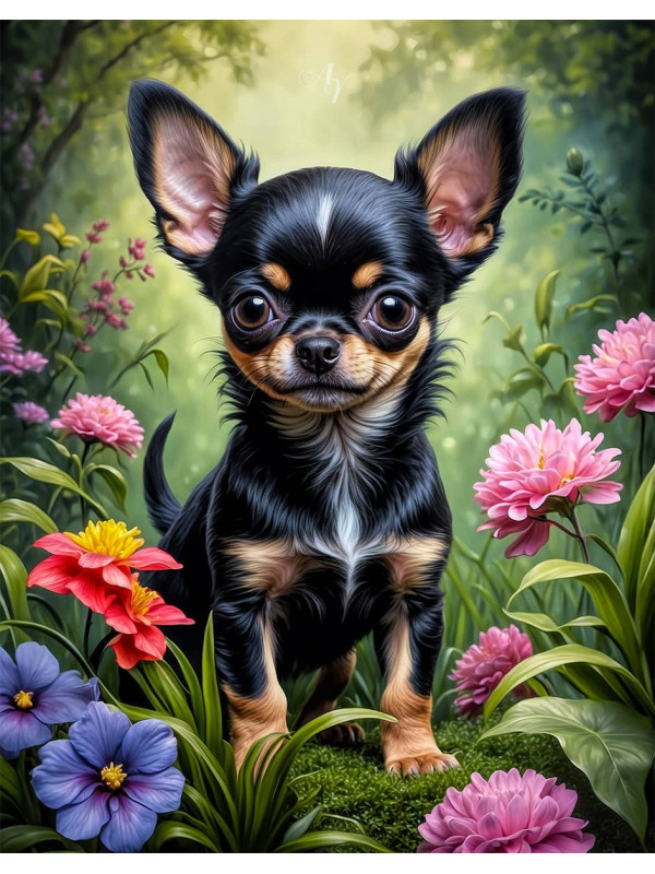 Chihuahua Puppy Portrait Paintings