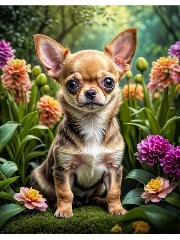 Chihuahua Puppy Portrait Paintings