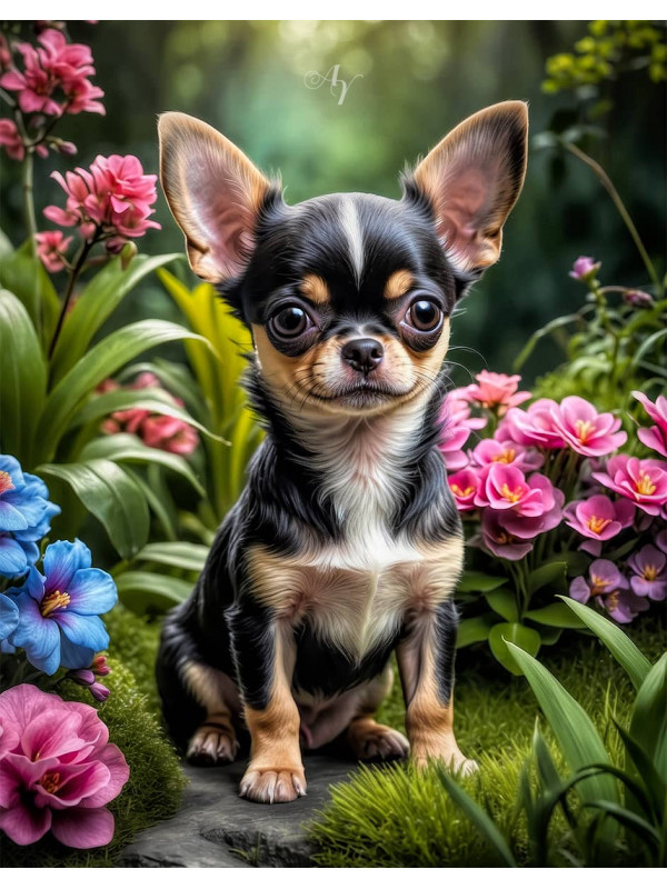 Chihuahua Puppy Portrait Paintings