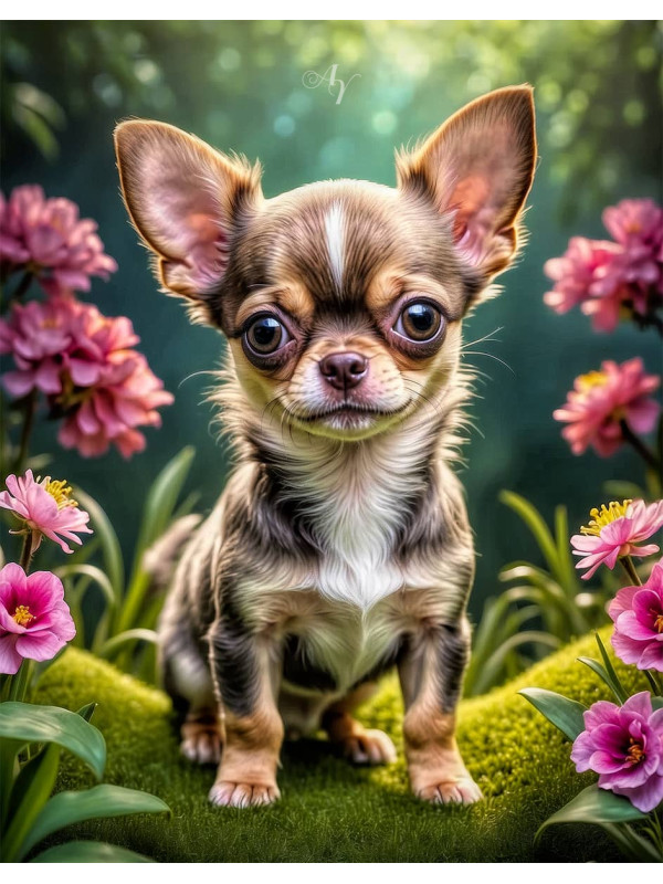 Chihuahua Puppy Portrait Paintings