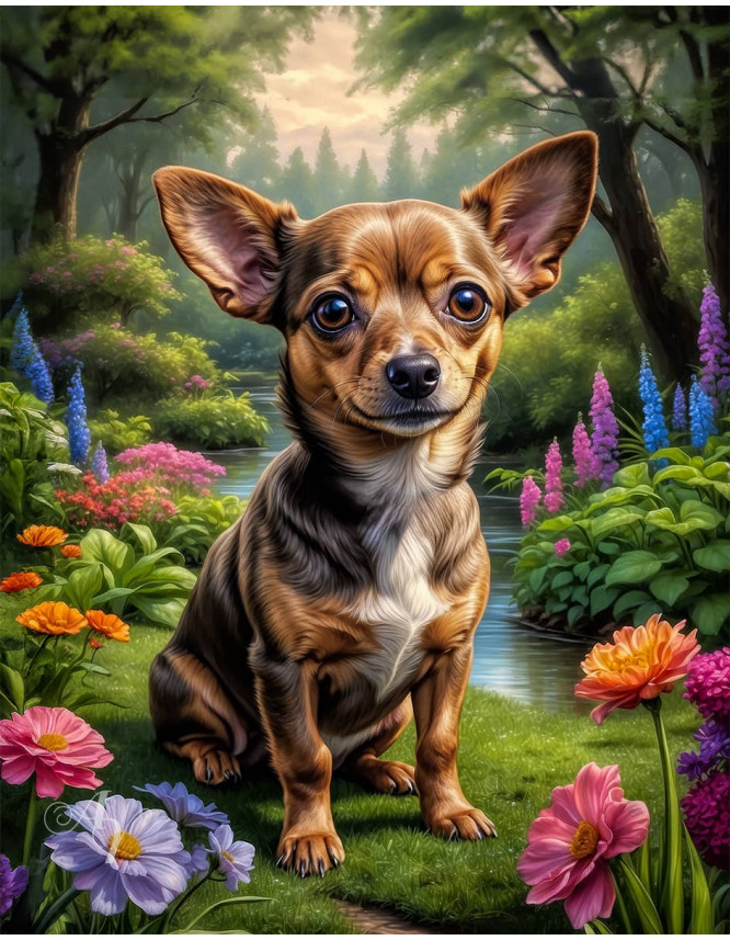 Chiweenie Dog Portrait Paintings Chiweenie Dog Portrait Paintings