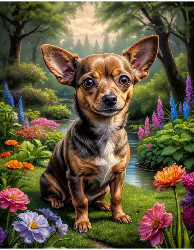 Chiweenie Dog Portrait Paintings Chiweenie Dog Portrait Paintings