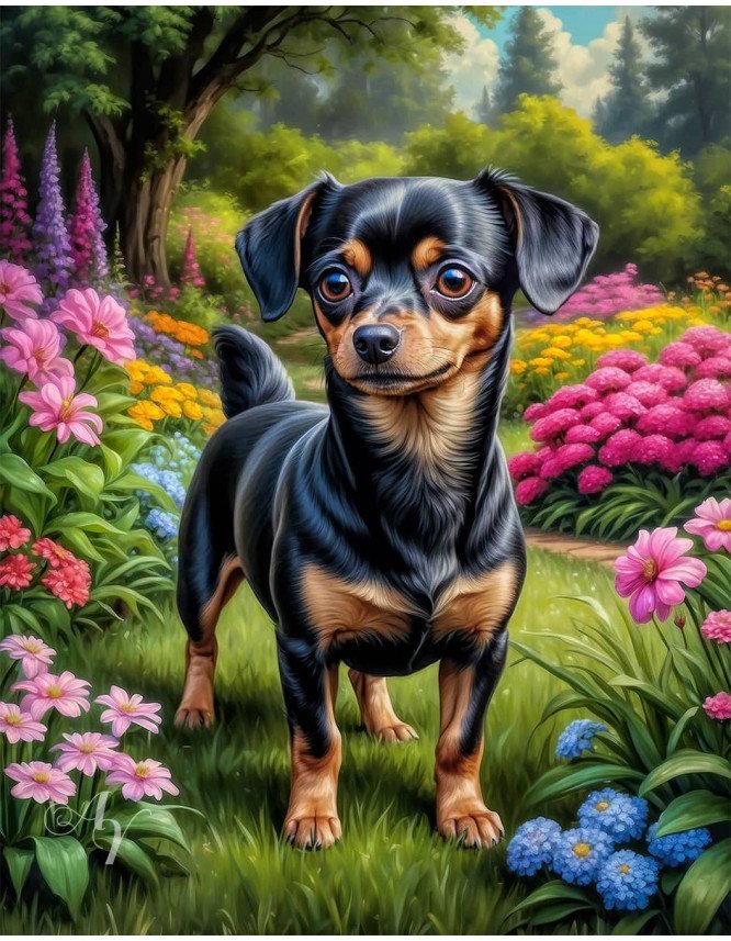 Chiweenie Dog Portrait Paintings Chiweenie Dog Portrait Paintings