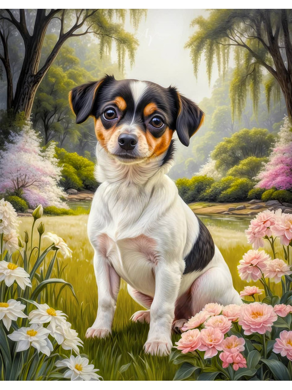 Chiweenie Dog Portrait Paintings