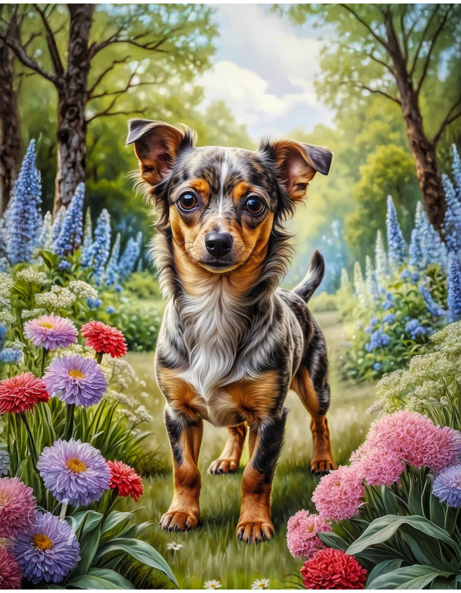 Chiweenie Dog Portrait Paintings Chiweenie Dog Portrait Paintings