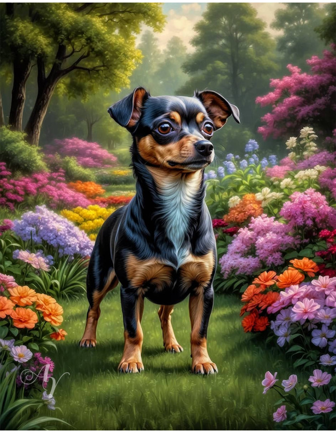 Chiweenie Dog Portrait Paintings Chiweenie Dog Portrait Paintings