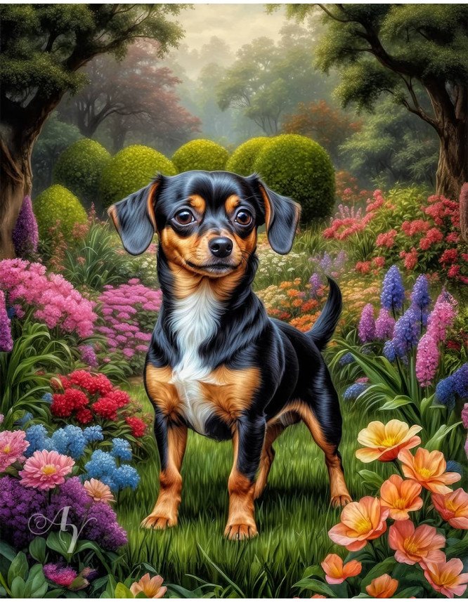Chiweenie Dog Portrait Paintings Chiweenie Dog Portrait Paintings