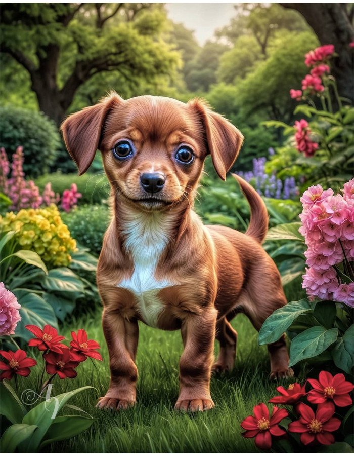 Chiweenie Puppy Portrait Paintings Chiweenie Puppy Portrait Paintings