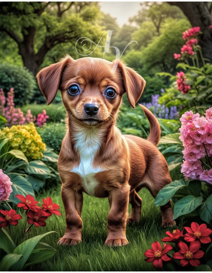 Chiweenie Puppy Portrait Paintings Chiweenie Puppy Portrait Paintings
