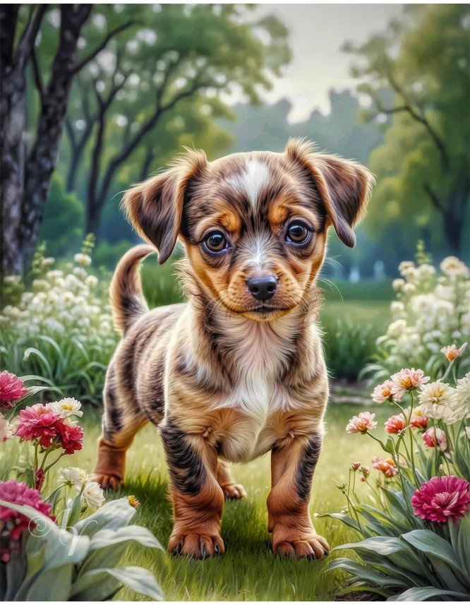 Chiweenie Puppy Portrait Paintings Chiweenie Puppy Portrait Paintings