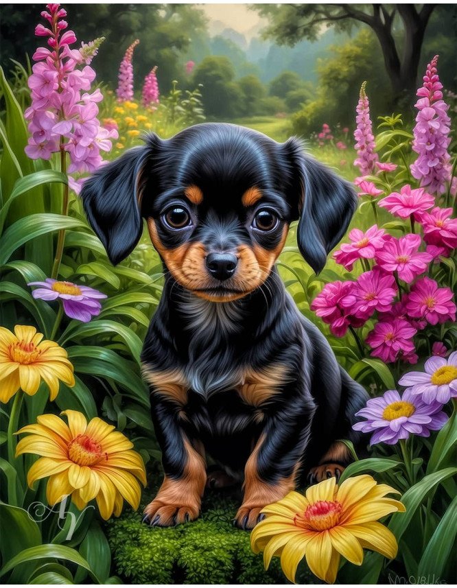 Chiweenie Puppy Portrait Paintings Chiweenie Puppy Portrait Paintings