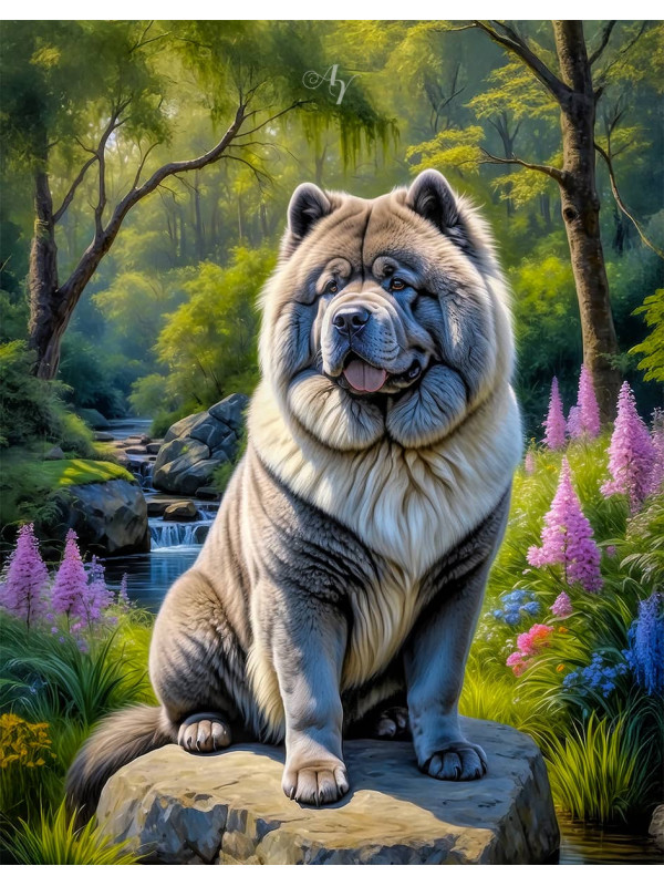 Chow Dog Portrait Paintings