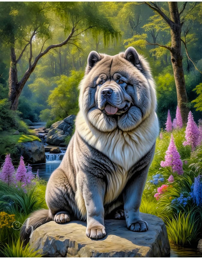 Chow Dog Portrait Paintings