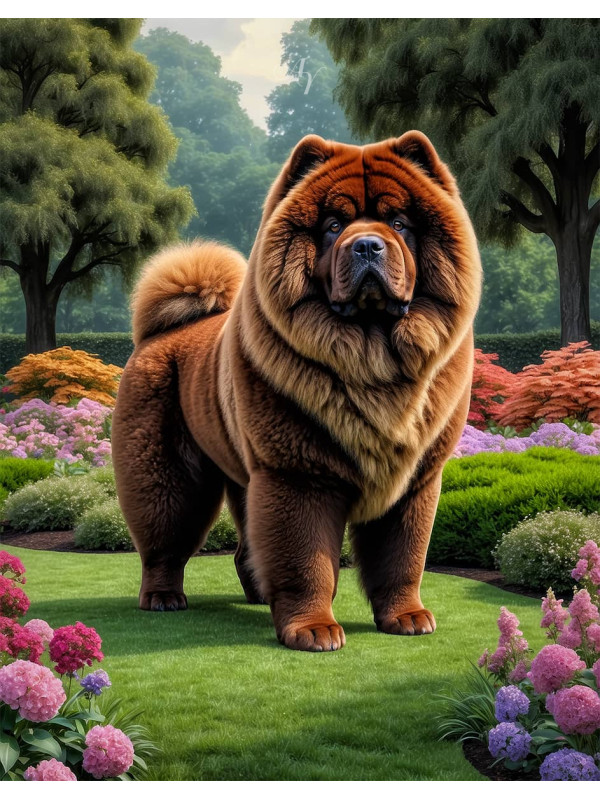 Chow Dog Portrait Paintings