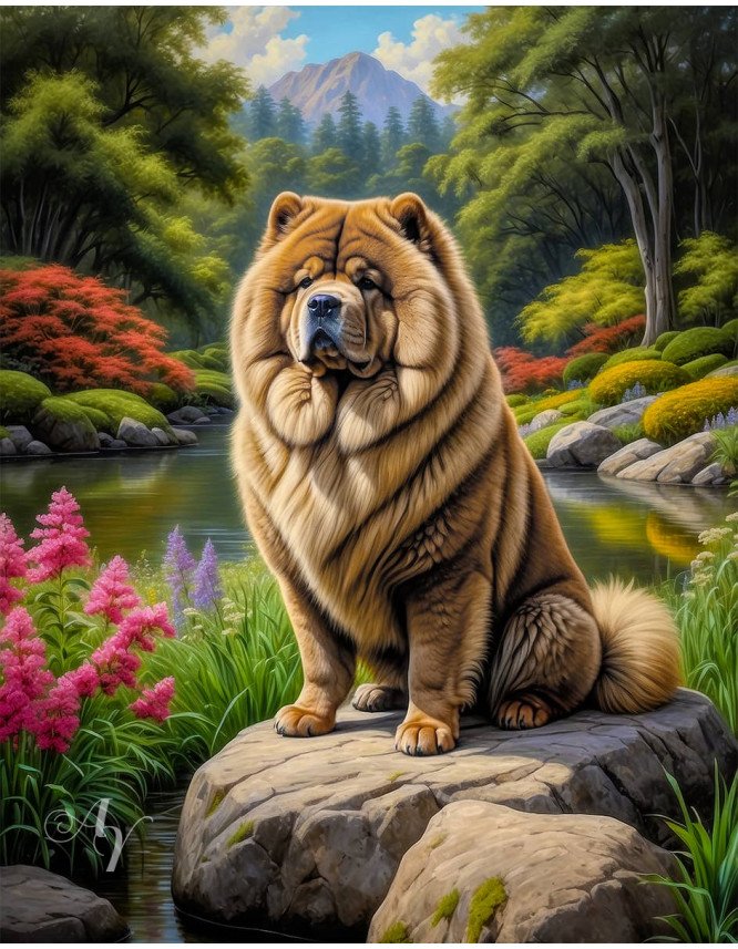 Chow Dog Portrait Paintings Chow Dog Portrait Paintings