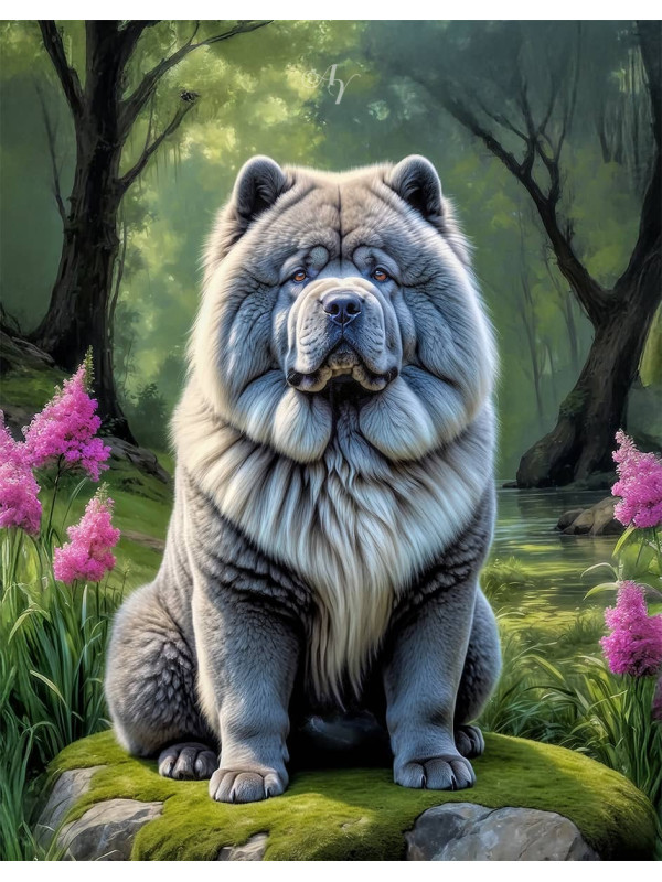Chow Dog Portrait Paintings