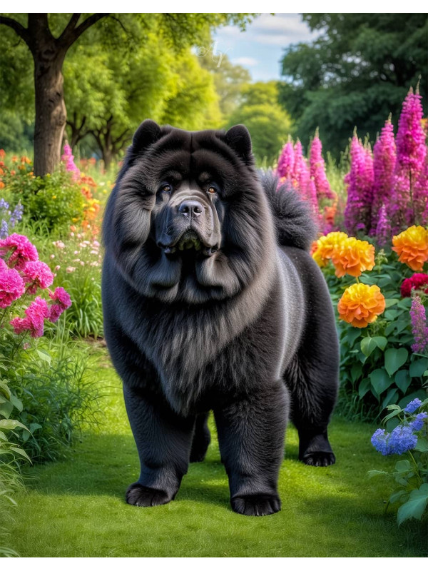 Chow Dog Portrait Paintings