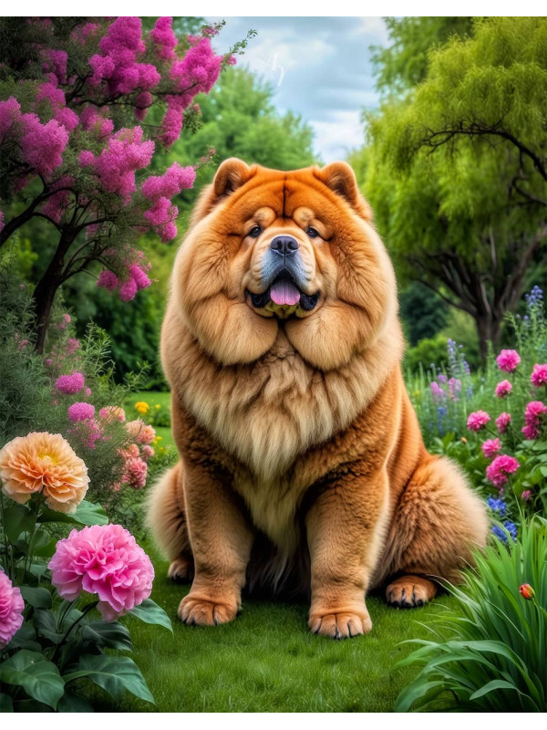Chow Dog Portrait Paintings