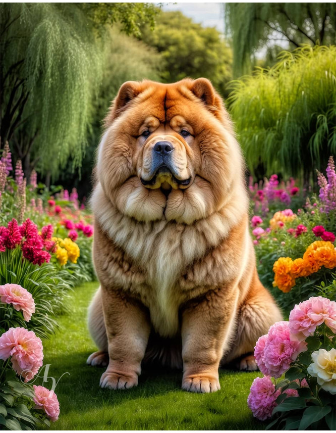 Chow Dog Portrait Paintings