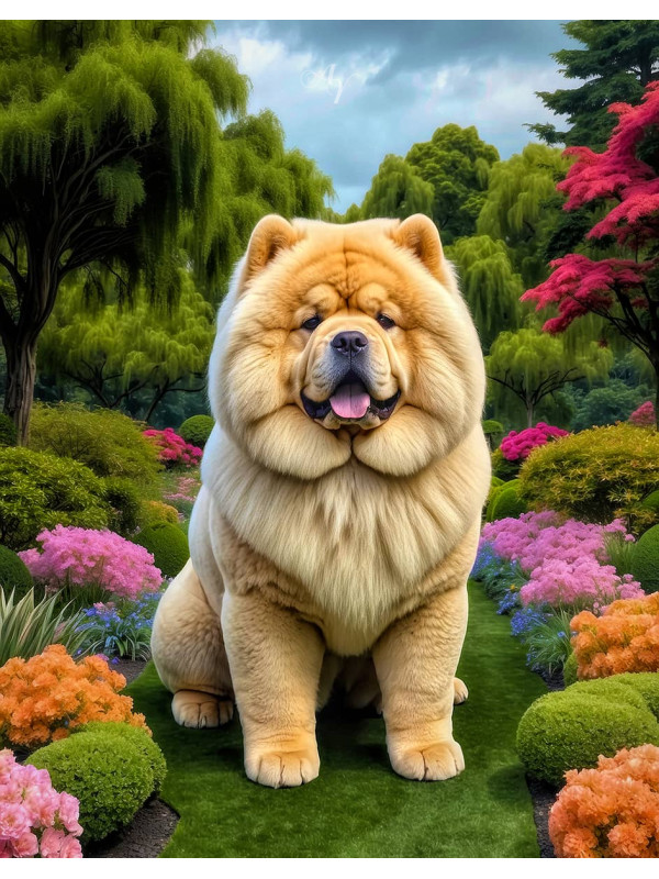 Chow Dog Portrait Paintings