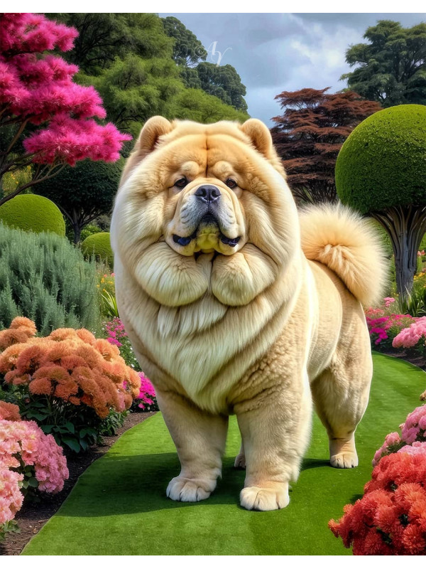 Chow Dog Portrait Paintings