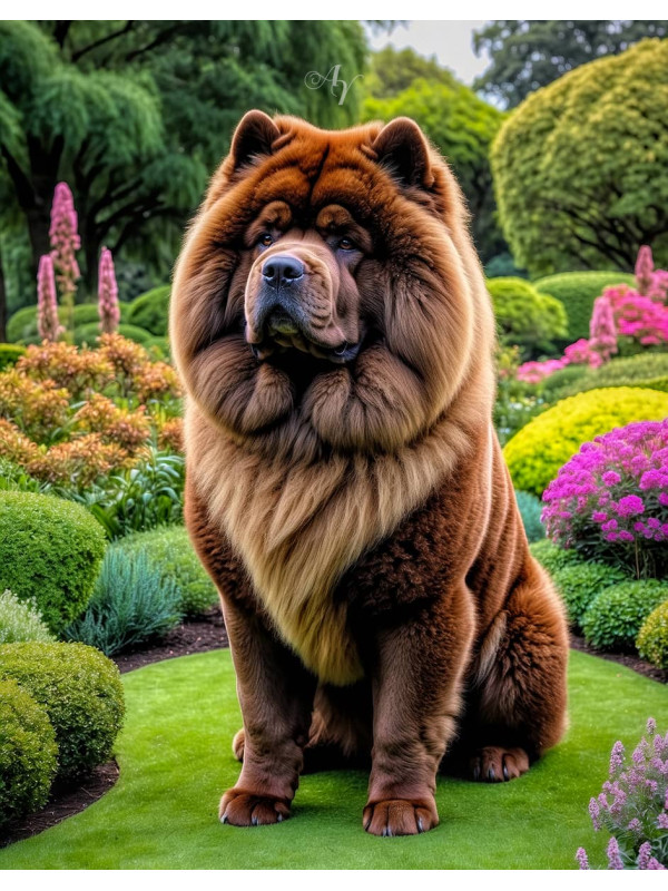Chow Dog Portrait Paintings
