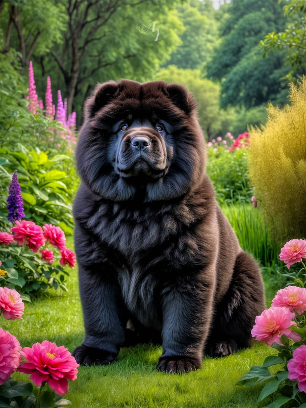 Chow Puppy Portrait Paintings