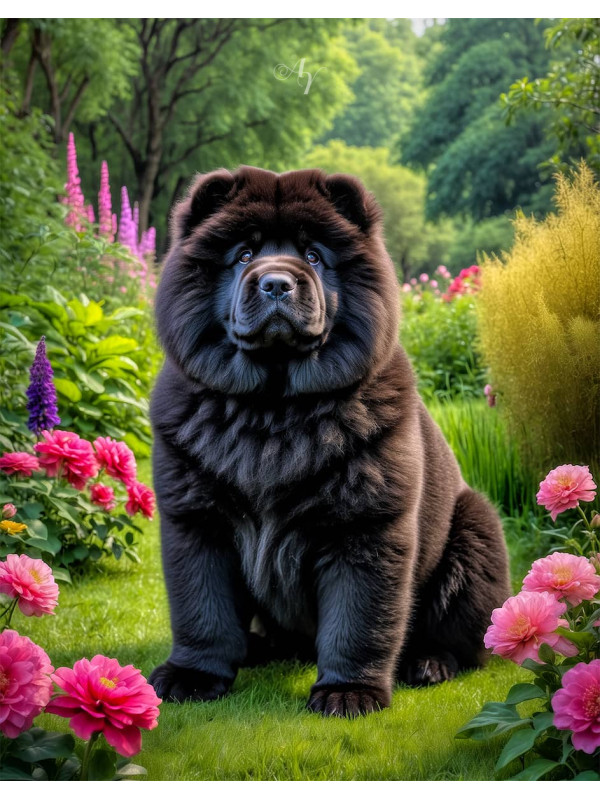 Chow Puppy Portrait Paintings