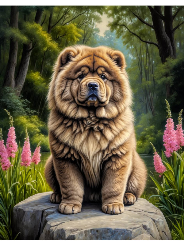 Chow Puppy Portrait Paintings
