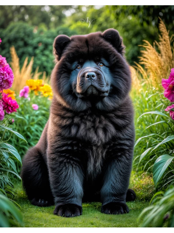 Chow Puppy Portrait Paintings