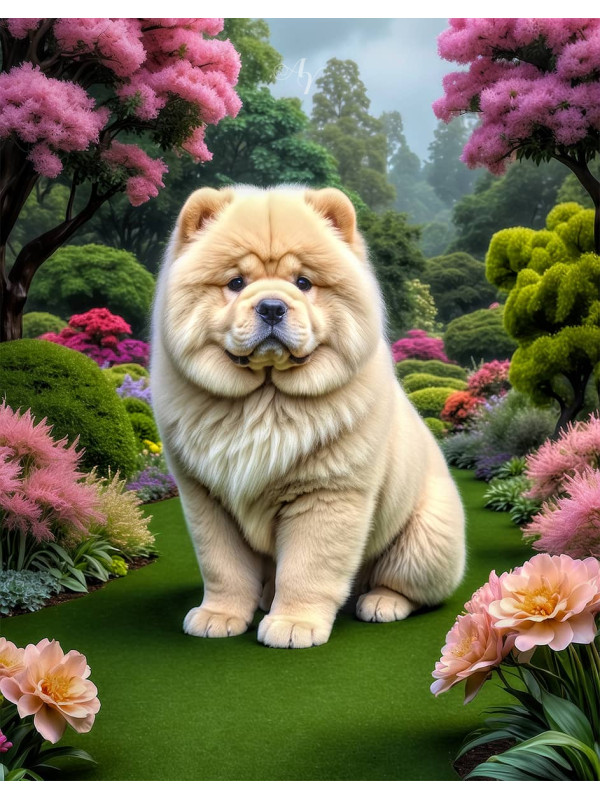 Chow Puppy Portrait Paintings