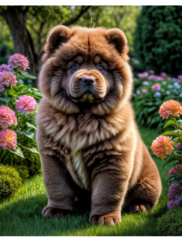 Chow Puppy Portrait Paintings