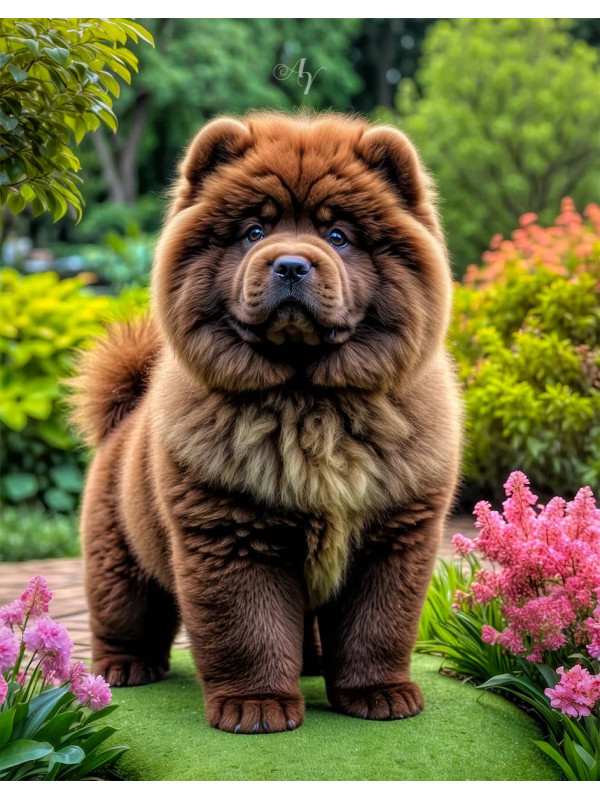 Chow Puppy Portrait Paintings