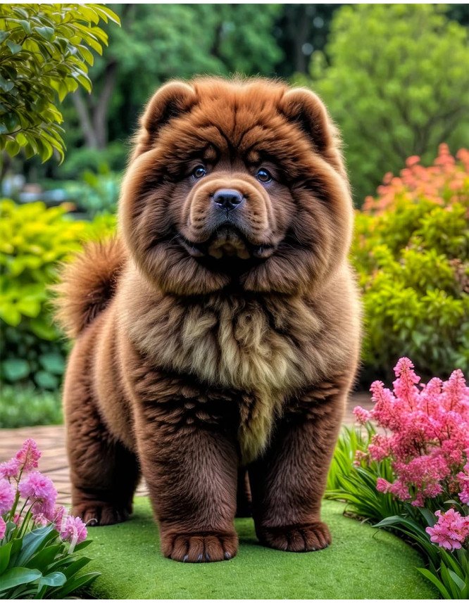 Chow Puppy Portrait Paintings