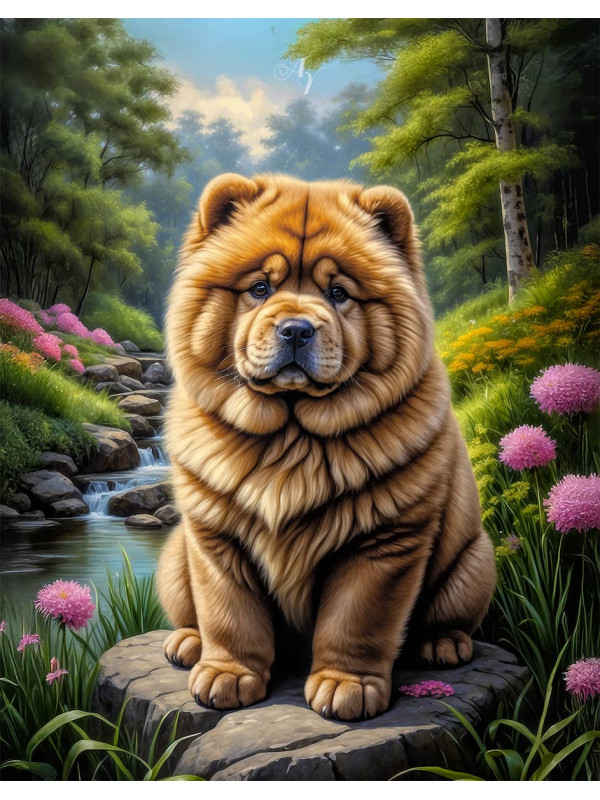 Chow Puppy Portrait Paintings