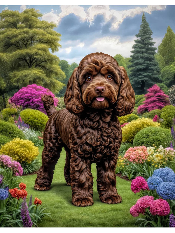 Cockapoo Dog Portrait Paintings