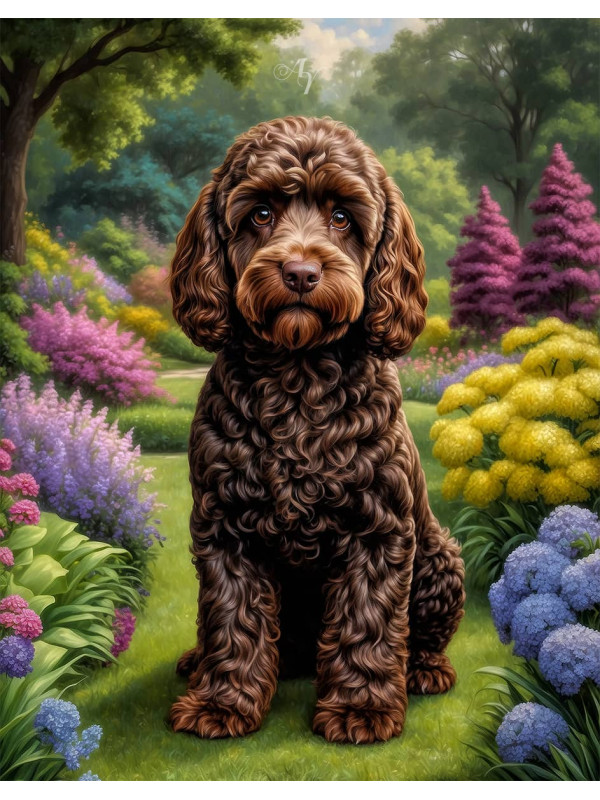 Cockapoo Dog Portrait Paintings