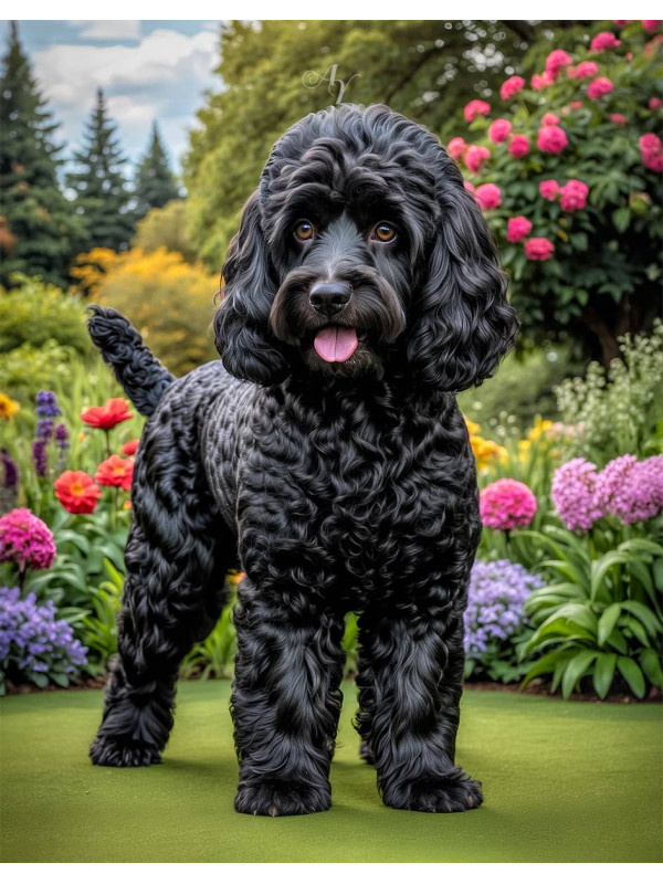 Cockapoo Dog Portrait Paintings
